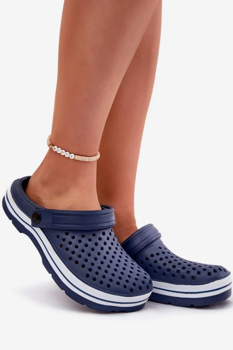 Klapki Basenowe|Klapki Damskie Klasyczne>Evento Lekkie Piankowe Klapki Damskie Granatowe Ardanica