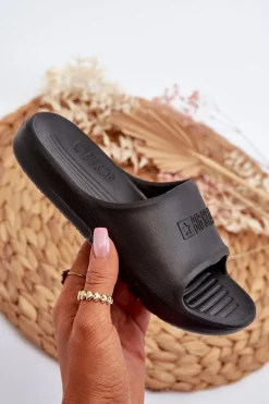 Chłopięce|Dziewczęce>Big Star Shoes Lekkie Piankowe Klapki Dziecięce Big Star NN374556 Czarny