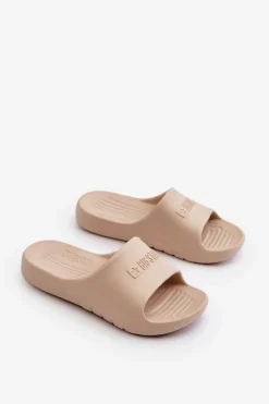 Best Lekkie Piankowe Klapki Dziecięce Big Star NN374559 Beżowe Dzieci Chłopięce|Dziewczęce