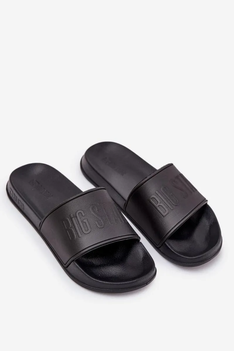 Klapki Męskie Big Star|Klapki Męskie Klasyczne>Big Star Shoes Lekkie Piankowe Klapki Męskie Big Star MM174322 Czarne