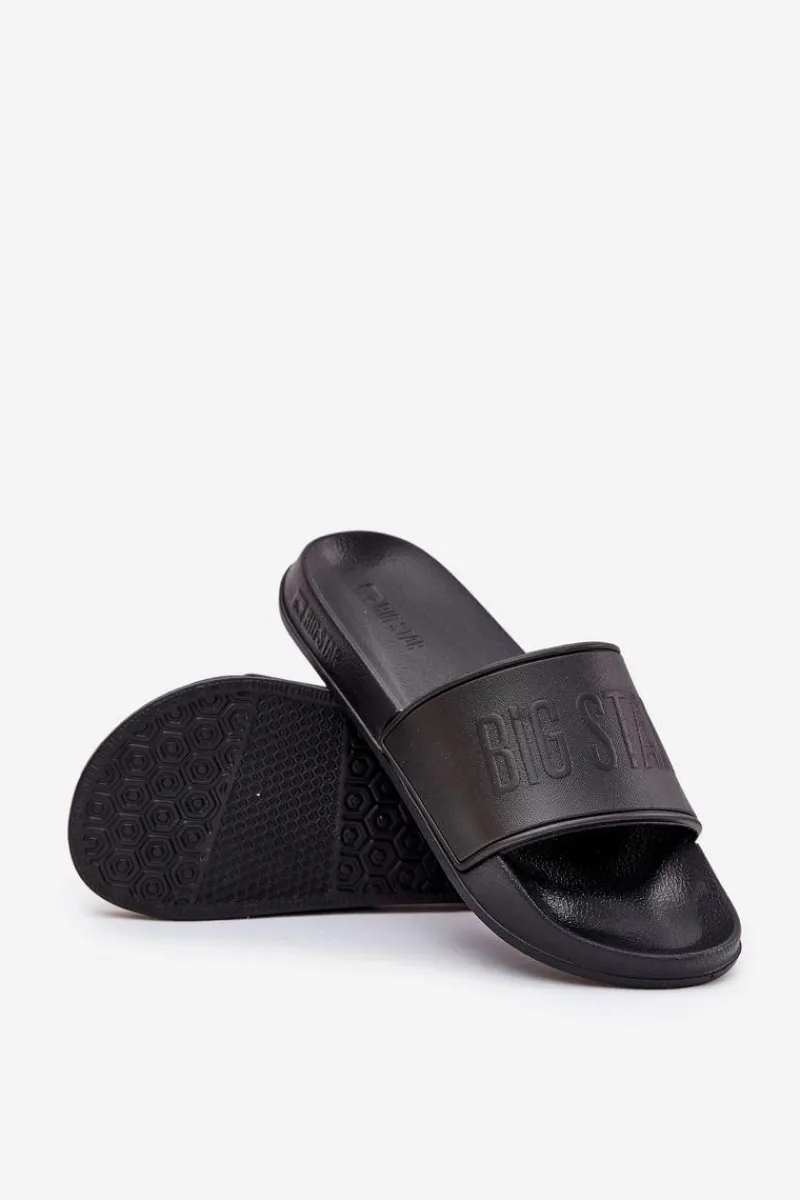 Klapki Męskie Big Star|Klapki Męskie Klasyczne>Big Star Shoes Lekkie Piankowe Klapki Męskie Big Star MM174322 Czarne