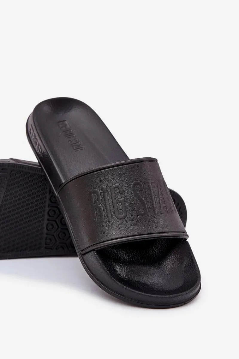 Klapki Męskie Big Star|Klapki Męskie Klasyczne>Big Star Shoes Lekkie Piankowe Klapki Męskie Big Star MM174322 Czarne