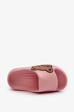 Chłopięce|Dziewczęce></noscript>Boto Lekkie Piankowe Klapki Z Misiem Różowe Relif