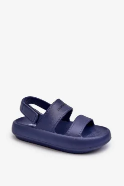 Best Lekkie Piankowe Sandały Na Rzep ProWater PRO-24-05-01K Granatowe Dzieci Chłopięce|Dziewczęce