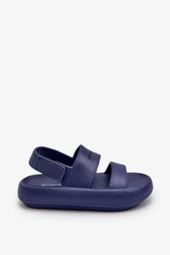Best Lekkie Piankowe Sandały Na Rzep ProWater PRO-24-05-01K Granatowe Dzieci Chłopięce|Dziewczęce
