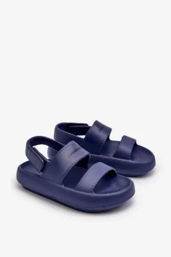 Best Lekkie Piankowe Sandały Na Rzep ProWater PRO-24-05-01K Granatowe Dzieci Chłopięce|Dziewczęce
