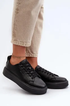 Buty Sportowe Na Platformie|Buty Sportowe Big Star>Big Star Shoes Lekkie Sneakersy Damskie Big Star NN274320 Memory Foam System Czarne