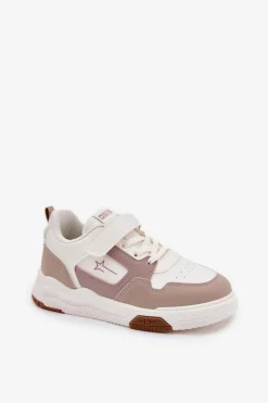 Clearance Lekkie Sneakersy Dziecięce Big Star RR374055 Beżowe Dzieci Back To School