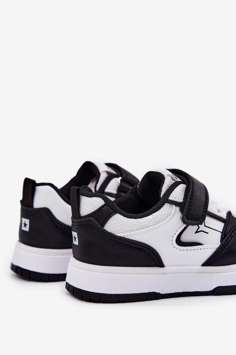 Back To School>Big Star Shoes Lekkie Sneakersy Dziecięce Big Star RR374052 Biało-Czarne