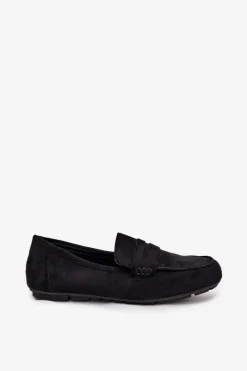 New Loafersy Mokasyny Damskie Płaskie Czarne Roseline Damskie Loafersy Damskie|Mokasyny Damskie Zamszowe