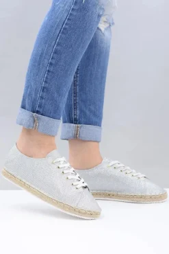 Clearance Boto Lu Boo | Srebrne Brokatowe Lniane Espadryle Fairy