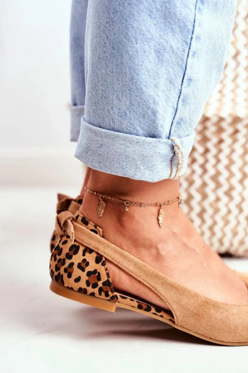 Baleriny Klasyczne>Boto Lu Boo Baleriny W Szpic Zamsz Camel Better