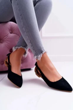 Baleriny Klasyczne></noscript>Boto Lu Boo Baleriny W Szpic Zamsz Czarne Better