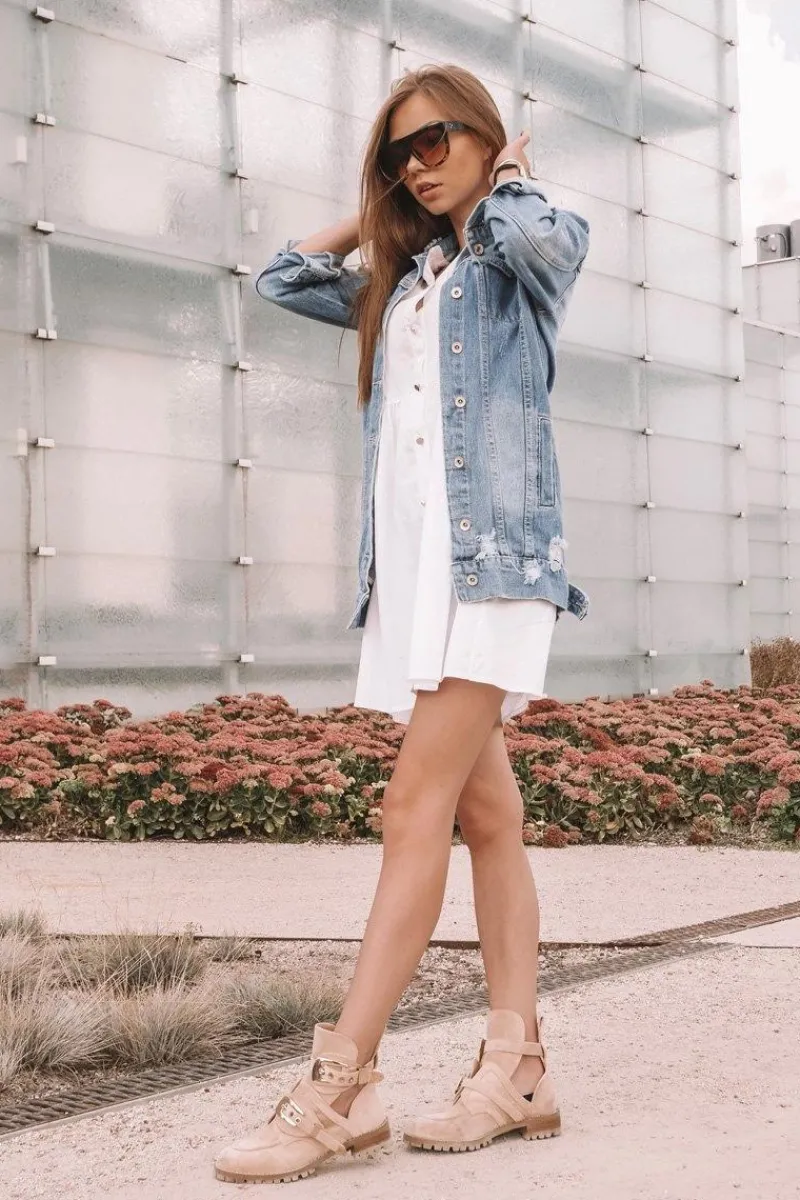 Brązowe I Beżowe Botki|Botki Płaskie>Boto Lu Boo Beżowe Zamszowe Botki Z Wycięciami Rock Girl Beżowy