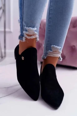 Clearance Lu Boo Botki Z Wycięciami Czarne Chelsea Damskie Brązowe I Beżowe Botki|Botki Zamszowe