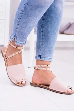 Sandały Płaskie>Boto Lu Boo Różowe Stylowe Sandały Pari