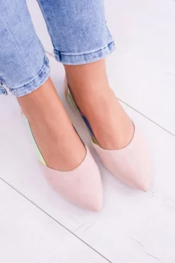 New Lu Boo Transparentne Holograficzne Balerinki w Szpic Venessa Damskie Baleriny Klasyczne