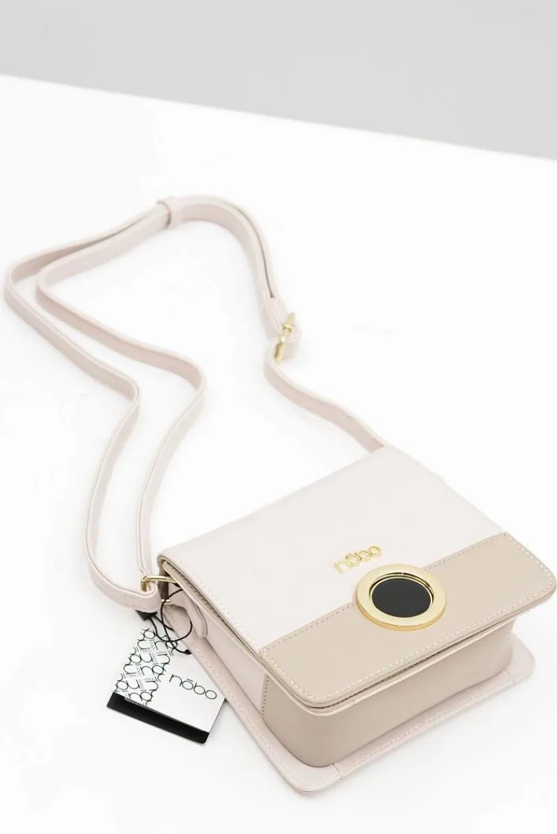 New Nobo Mała Elegancka Beżowa Torebka