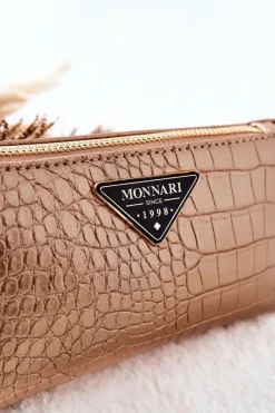 Clearance Mała Kosmetyczka CSM0070-023 Złota Damskie Kosmetyczki Damskie