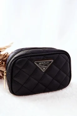 Sale Monnari Mała Kosmetyczka Pikowana CSM0050-020 Czarna