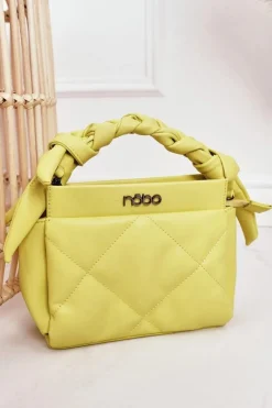 Discount Mała Pikowana Torebka Na Łańcuszku NBAG-K1330 Żółta Torebki Nobo|Listonoszki