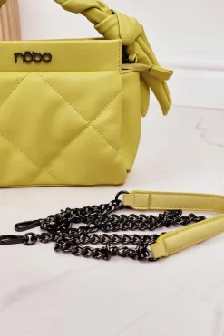 Discount Mała Pikowana Torebka Na Łańcuszku NBAG-K1330 Żółta Torebki Nobo|Listonoszki