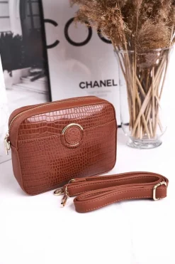 Hot Mała Torebka Damska Listonoszka BAG7480-017 Karmelowa Torebki Monnari|Listonoszki