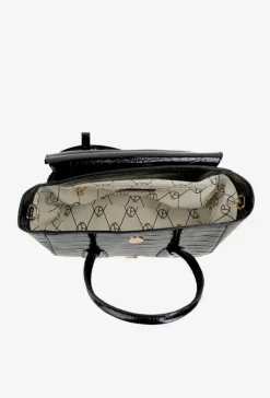 Online Mała Torebka Kuferek Z Tłoczonym Wzorem BAG5800-M20 Czarna Torebki Nobo|Torebki Kuferki