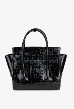 Online Mała Torebka Kuferek Z Tłoczonym Wzorem BAG5800-M20 Czarna Torebki Nobo|Torebki Kuferki