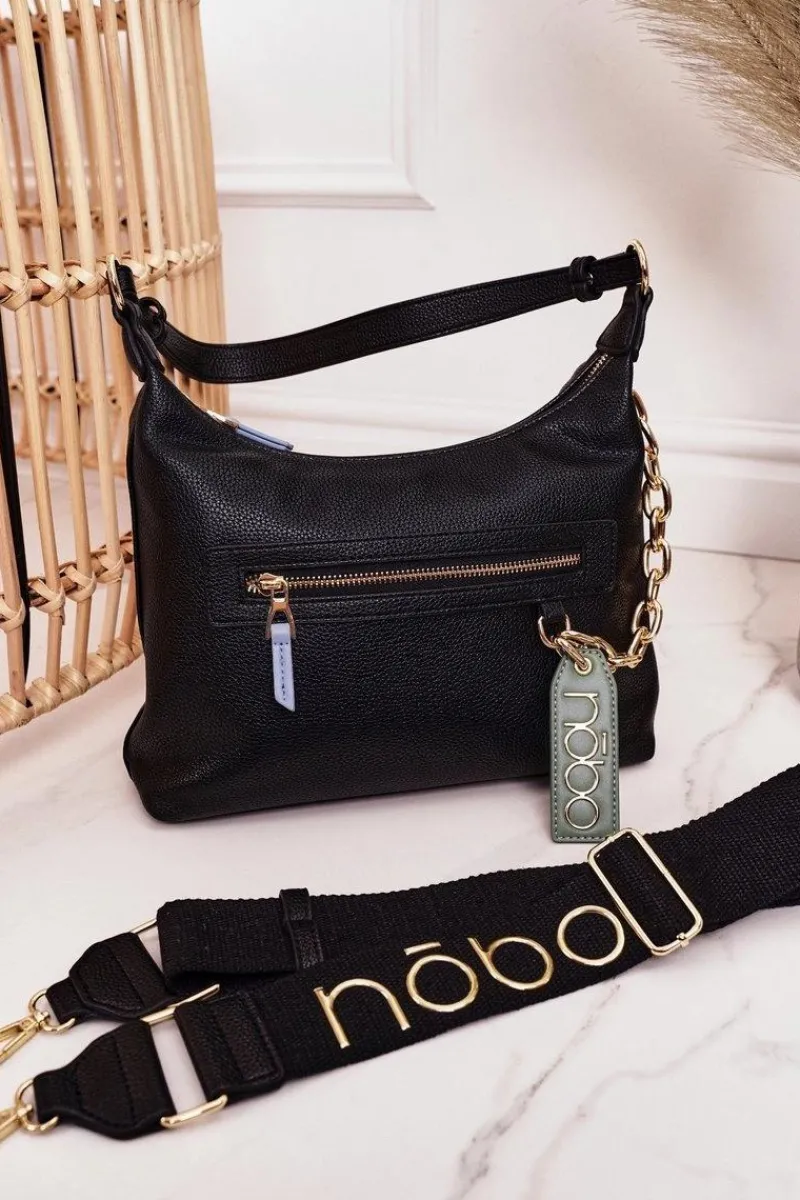 Outlet Mała Torebka Na Ramię NBAG-K1820 Czarna Torebki Nobo|Listonoszki