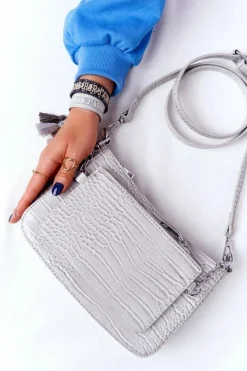 Torebki Klasyczne|Listonoszki>Boto Mała Torebka Na Ramię Z Saszetką Paris Szara