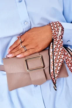 Hot Mała Torebka Nerka 2w1 Bruno Rossi Beżowa Nerki|Torebki Klasyczne