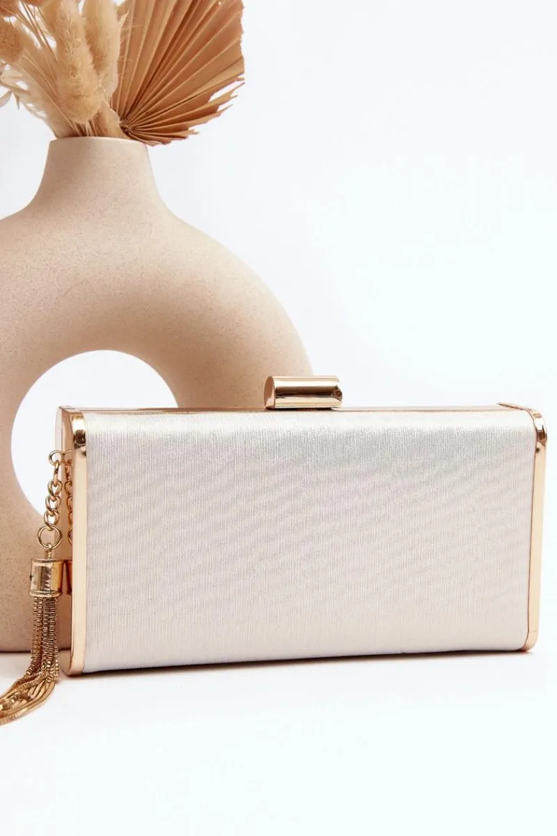 Best Boto Mała Torebka Wizytowa Z Frędzlem Chionon Perłowa