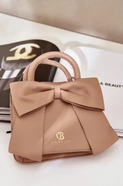 Torebki Kuferki>Boto Mała Torebka Z Kokardą Ciemnobeżowa Nesehe