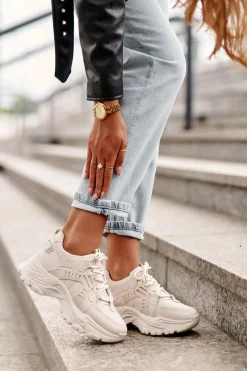 Online Masywne Damskie Buty Sportowe Sneakersy Beżowe Toderus Damskie Sneakersy Damskie