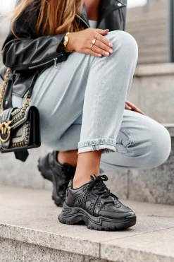 Evento Masywne Damskie Buty Sportowe Sneakersy Czarne Toderus Czarny