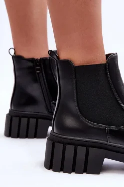 Masywne Skórzane Botki Sztyblety Czarne Orryss Damskie Brązowe I Beżowe Botki|Botki Płaskie