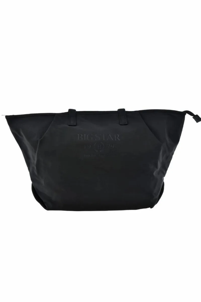 Sale Materiałowa Duża Torba Big Star NN574049 Czarna Torby Sportowe|Torebki Klasyczne