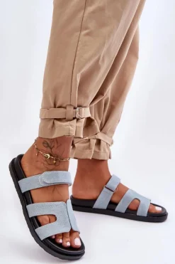 Hot Materiałowe Damskie Klapki Na Rzep Jasnoe Jose Damskie Klapki Na Platformie|Klapki Damskie Klasyczne