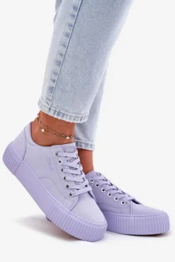 Trampki Damskie Big Star|Trampki Damskie Niskie></noscript>Big Star Shoes Materiałowe Trampki Damskie Big Star RR274406 Fioletowe Fioletowy