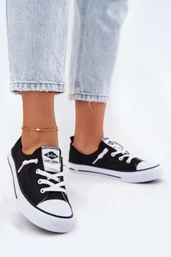 New Lee Cooper Materiałowe Trampki Damskie LCW-25-02-3299L Czarne Czarny