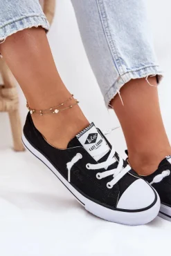 New Lee Cooper Materiałowe Trampki Damskie LCW-25-02-3299L Czarne Czarny