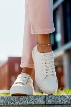 Best Materiałowe Trampki Damskie Big Star RR274407 Beżowe Damskie Trampki Damskie Big Star|Trampki Damskie Niskie