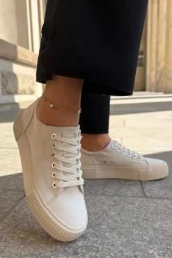 Best Materiałowe Trampki Damskie Big Star RR274407 Beżowe Damskie Trampki Damskie Big Star|Trampki Damskie Niskie