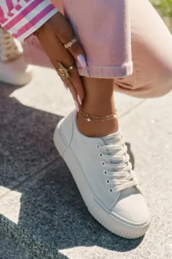 Best Materiałowe Trampki Damskie Big Star RR274407 Beżowe Damskie Trampki Damskie Big Star|Trampki Damskie Niskie