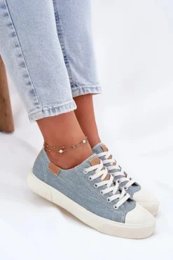 Discount Big Star Shoes Materiałowe Trampki Damskie Big Star RR274796 e Niebieski