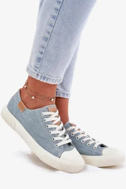 Discount Big Star Shoes Materiałowe Trampki Damskie Big Star RR274796 e Niebieski