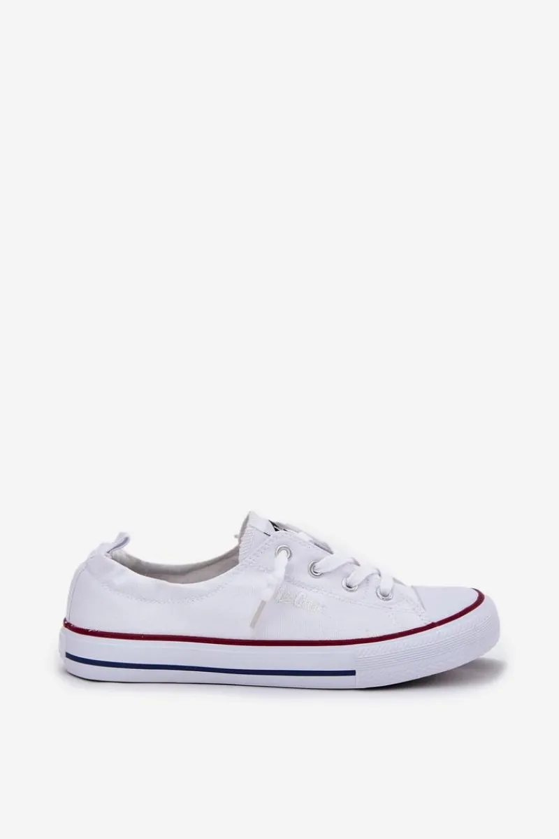 Discount Lee Cooper Materiałowe Trampki Damskie LCW-25-02-3296L Białe
