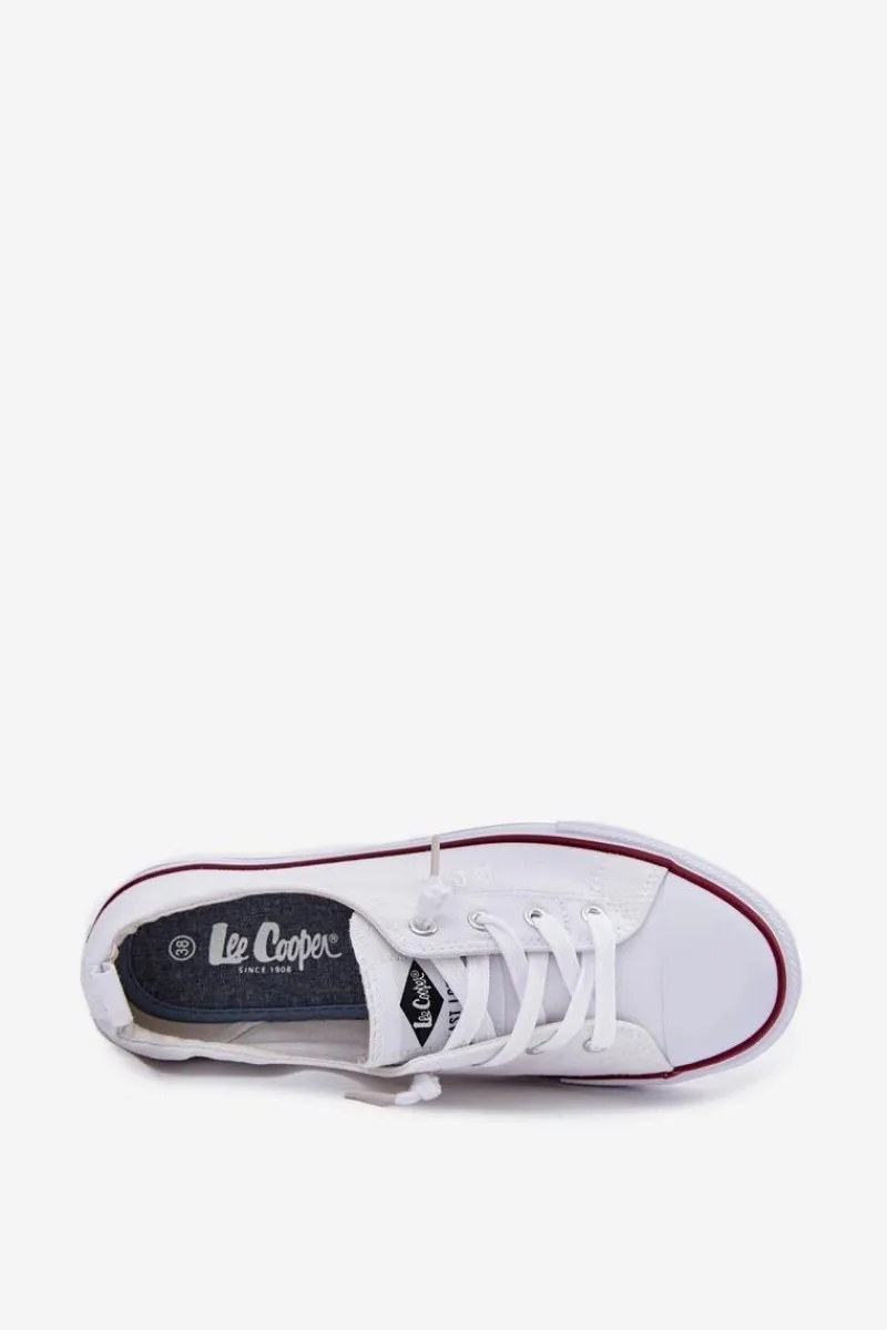 Discount Lee Cooper Materiałowe Trampki Damskie LCW-25-02-3296L Białe