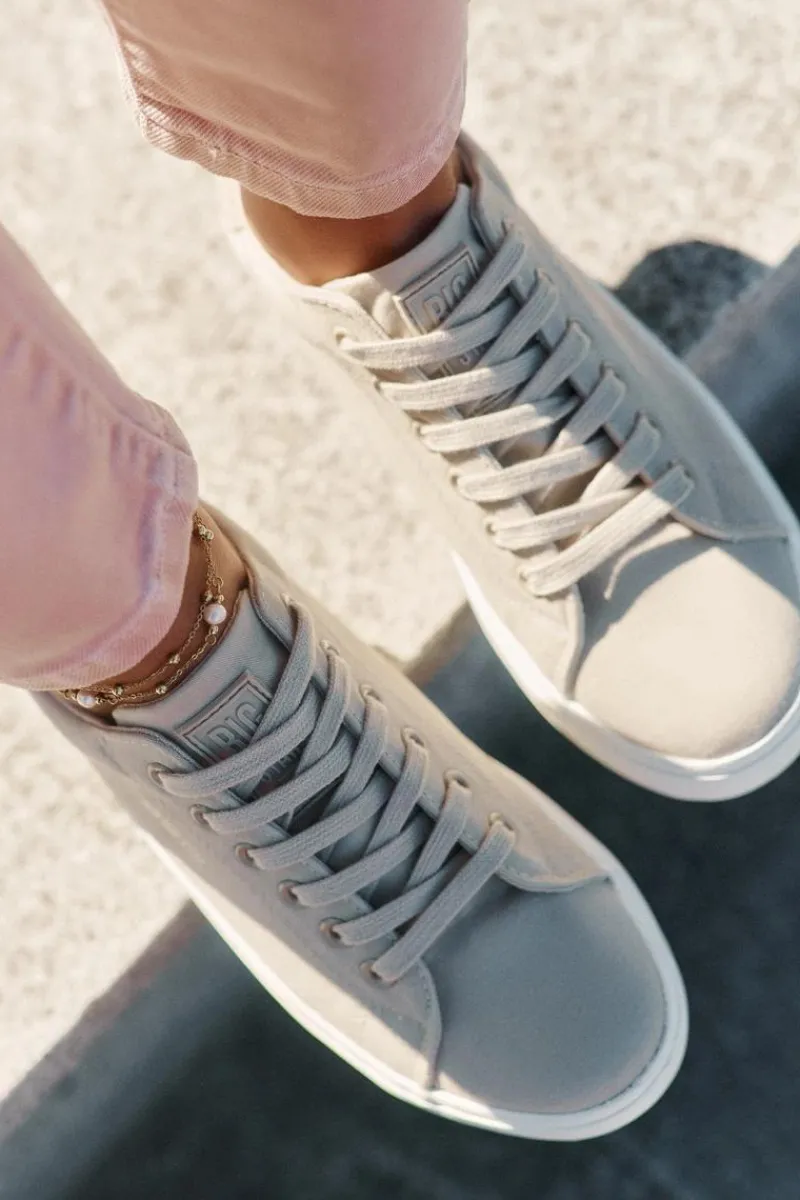 Best Materiałowe Trampki Damskie Na Platformie Big Star RR274465 Beżowe Damskie Trampki Damskie Big Star|Trampki Damskie Niskie